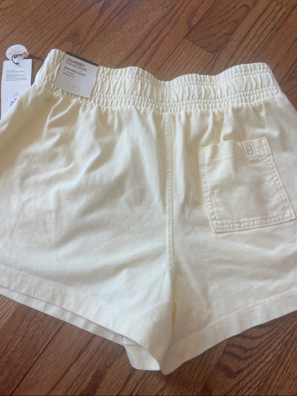 CALIA by Carrie Underwood Buttery Yellow Drawstring Journey Shorts Casual Beach - Picture 8 of 8